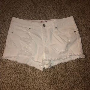 White Denim Shorts